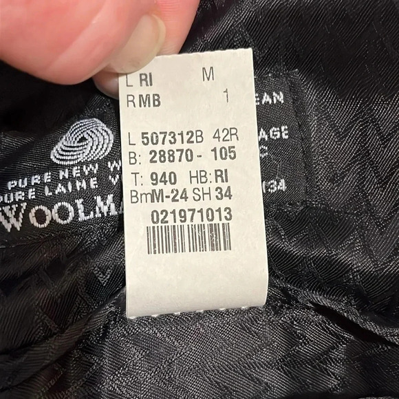 Michael Kors dark gray windowpane check Lambs wool Blazer‎ Men’s 42R Woolmark - Picture 9 of 10